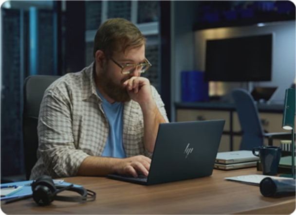 Working on an HP EliteBook X Series AI PC